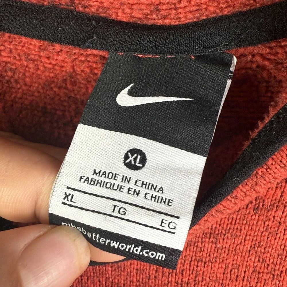 Nike Hypernatural Therma Fit Pullover Fleece Hoodie 806981-654 Red Womens XL VTG